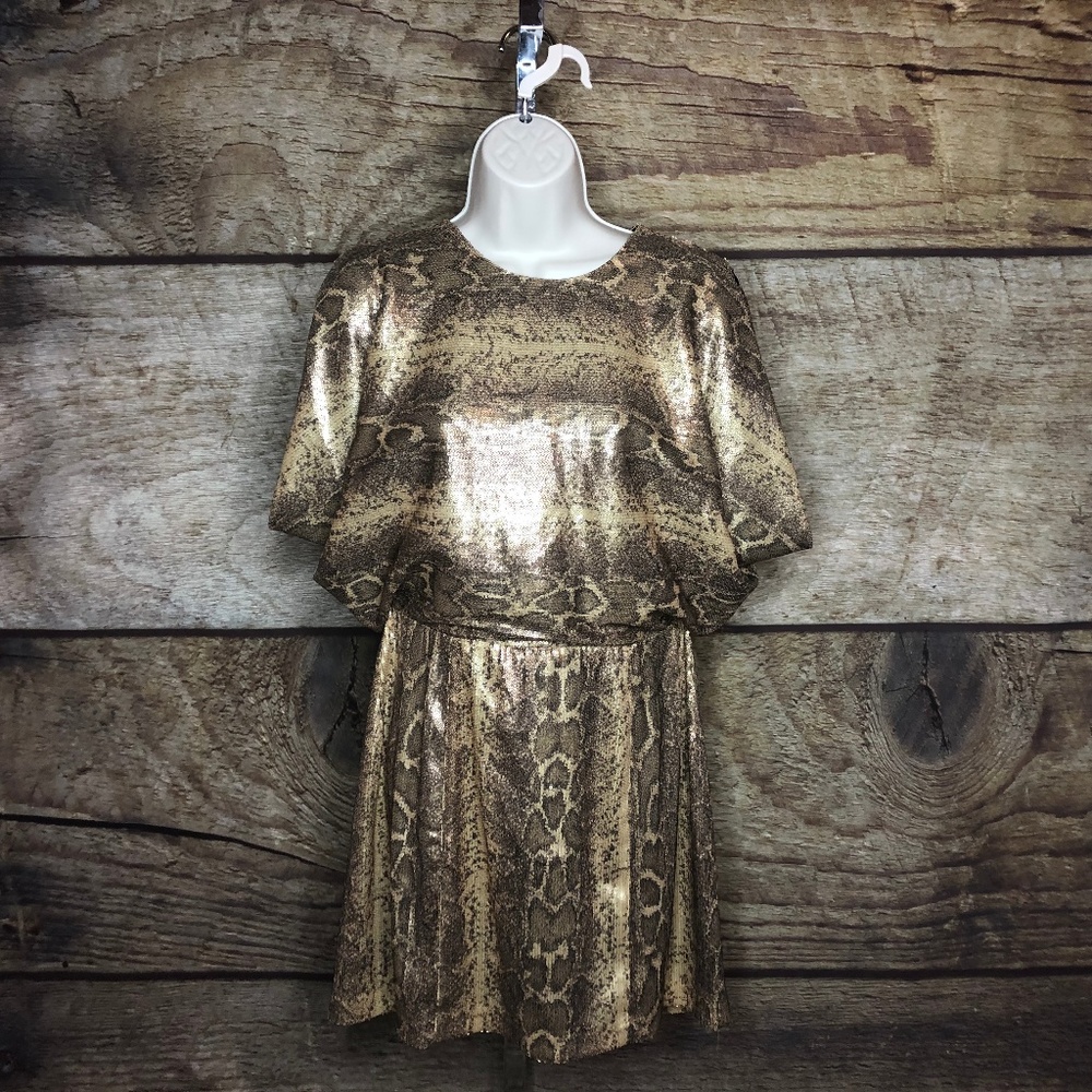 WREN Womens Size M Snake Skin Print A line Dress